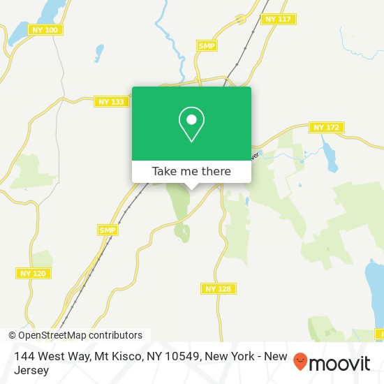 Mapa de 144 West Way, Mt Kisco, NY 10549