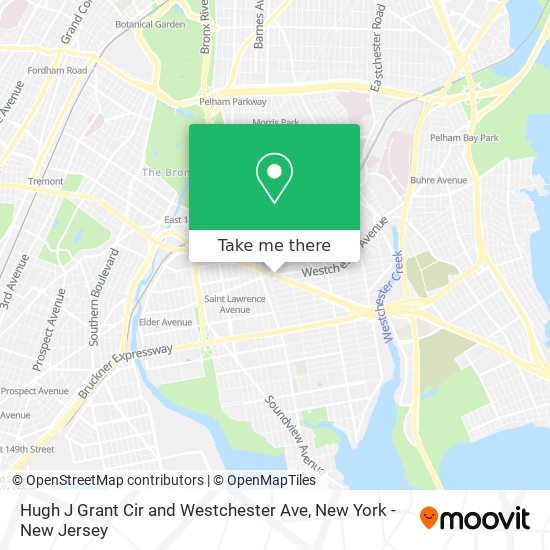 Mapa de Hugh J Grant Cir and Westchester Ave