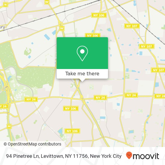 Mapa de 94 Pinetree Ln, Levittown, NY 11756