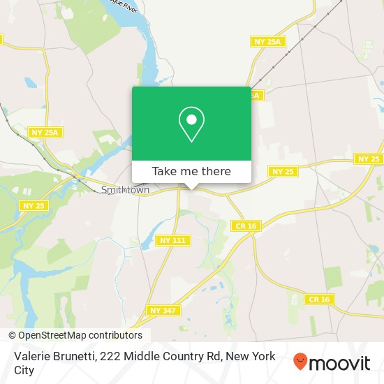 Mapa de Valerie Brunetti, 222 Middle Country Rd