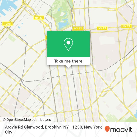 Mapa de Argyle Rd Glenwood, Brooklyn, NY 11230