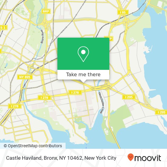 Mapa de Castle Haviland, Bronx, NY 10462