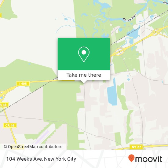 Mapa de 104 Weeks Ave, Manorville, NY 11949