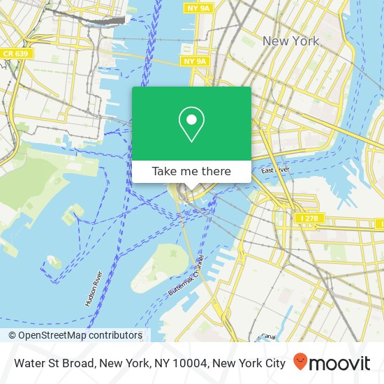 Mapa de Water St Broad, New York, NY 10004