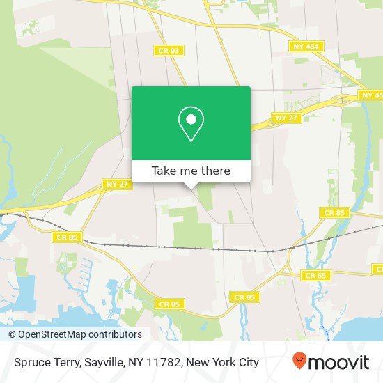 Mapa de Spruce Terry, Sayville, NY 11782