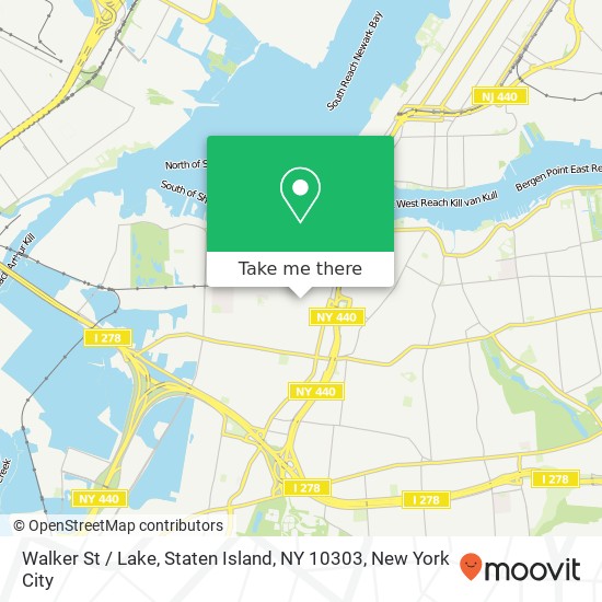 Mapa de Walker St / Lake, Staten Island, NY 10303