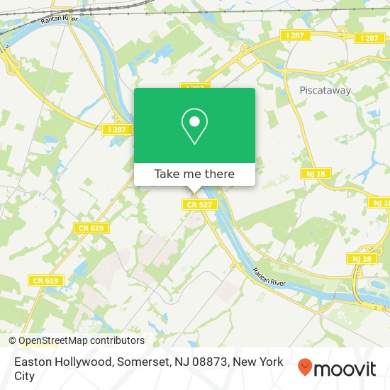 Mapa de Easton Hollywood, Somerset, NJ 08873