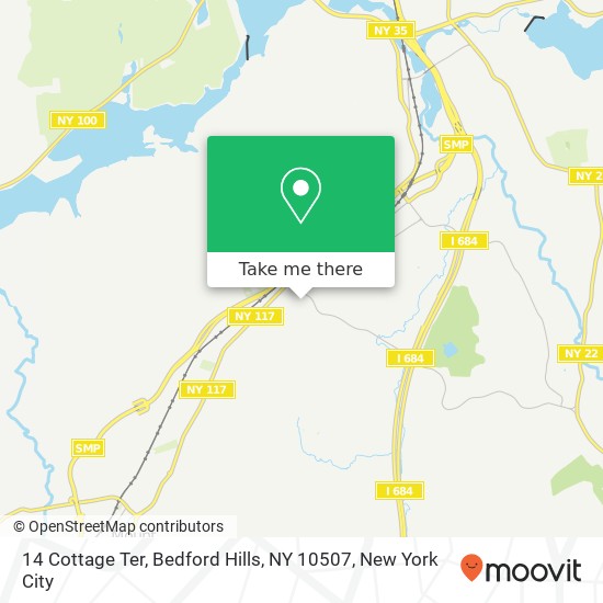 Mapa de 14 Cottage Ter, Bedford Hills, NY 10507