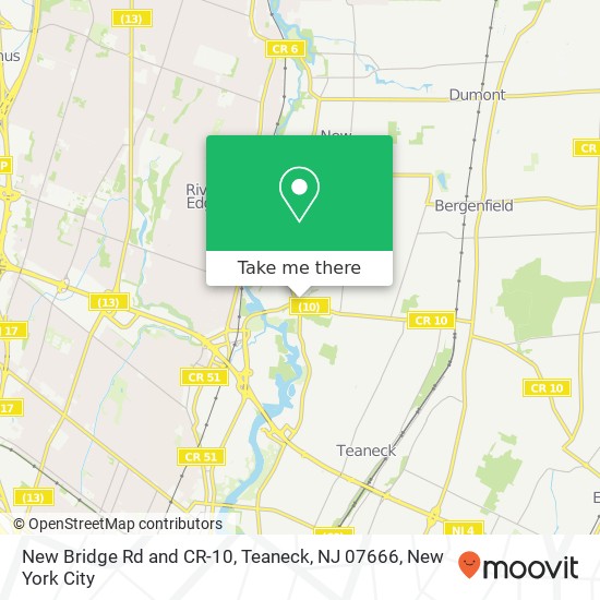 New Bridge Rd and CR-10, Teaneck, NJ 07666 map
