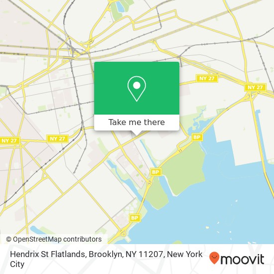 Mapa de Hendrix St Flatlands, Brooklyn, NY 11207