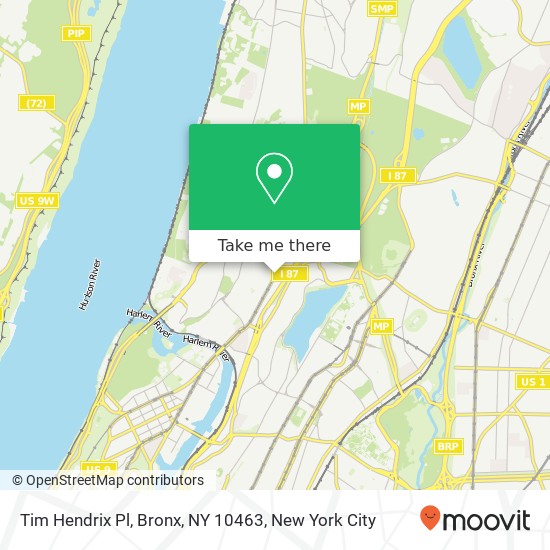 Mapa de Tim Hendrix Pl, Bronx, NY 10463