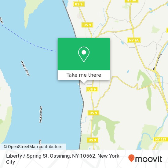 Mapa de Liberty / Spring St, Ossining, NY 10562