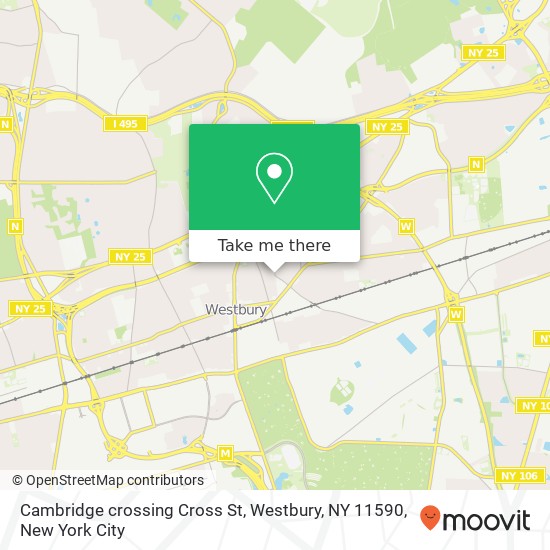 Cambridge crossing Cross St, Westbury, NY 11590 map
