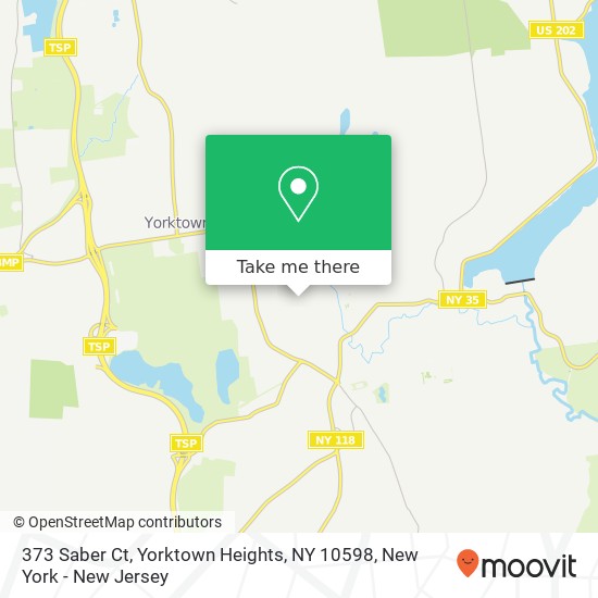 Mapa de 373 Saber Ct, Yorktown Heights, NY 10598