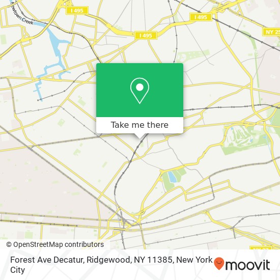 Forest Ave Decatur, Ridgewood, NY 11385 map