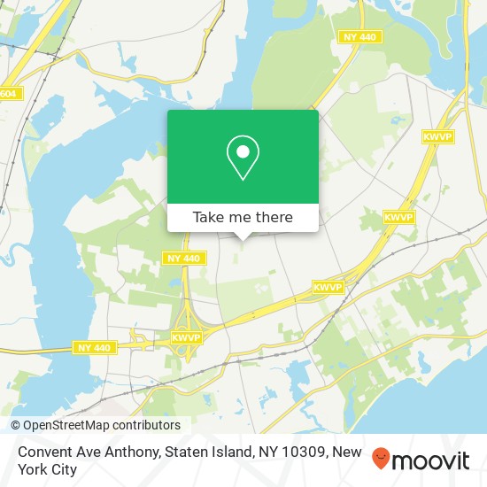 Mapa de Convent Ave Anthony, Staten Island, NY 10309