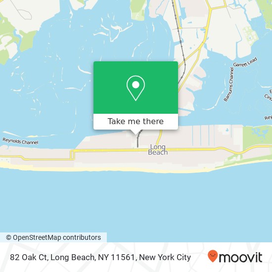 Mapa de 82 Oak Ct, Long Beach, NY 11561