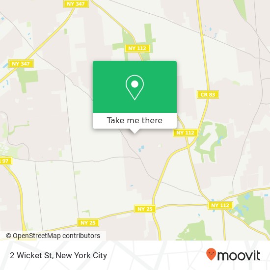 Mapa de 2 Wicket St, Coram, NY 11727