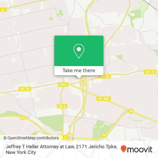 Mapa de Jeffrey T Heller Attorney at Law, 2171 Jericho Tpke