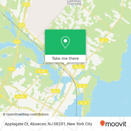 Applegate Ct, Absecon, NJ 08201 map