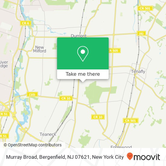 Mapa de Murray Broad, Bergenfield, NJ 07621