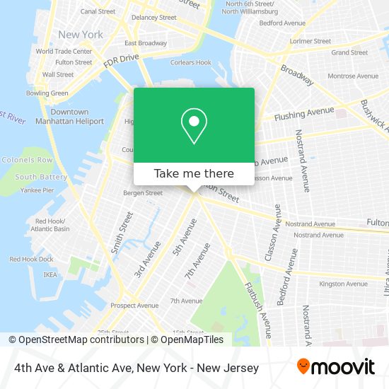 Mapa de 4th Ave & Atlantic Ave