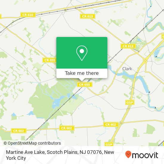 Martine Ave Lake, Scotch Plains, NJ 07076 map