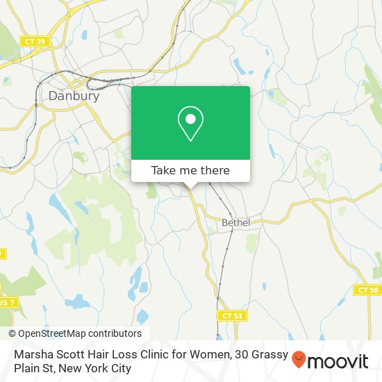 Mapa de Marsha Scott Hair Loss Clinic for Women, 30 Grassy Plain St