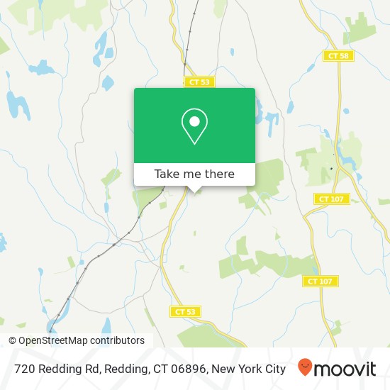 Mapa de 720 Redding Rd, Redding, CT 06896