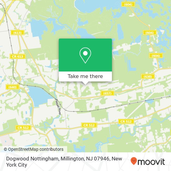 Mapa de Dogwood Nottingham, Millington, NJ 07946