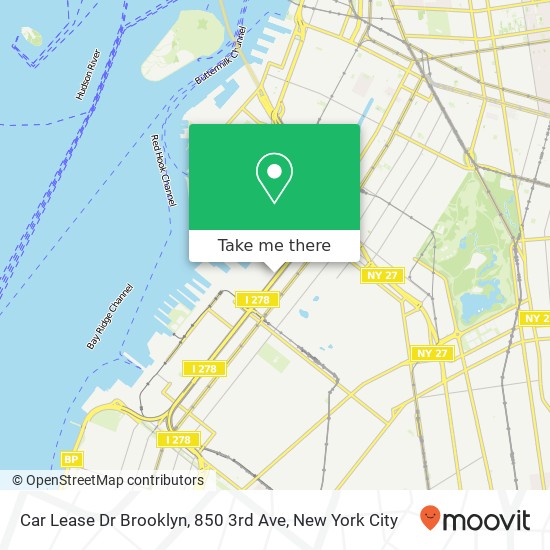 Mapa de Car Lease Dr Brooklyn, 850 3rd Ave