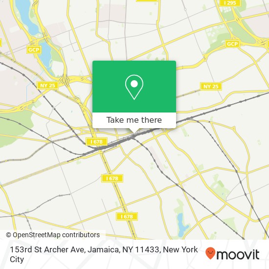 Mapa de 153rd St Archer Ave, Jamaica, NY 11433
