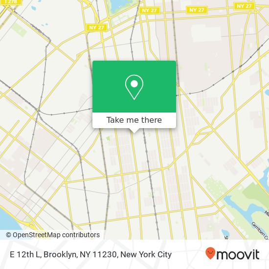 Mapa de E 12th L, Brooklyn, NY 11230