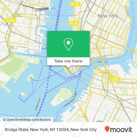 Bridge State, New York, NY 10004 map