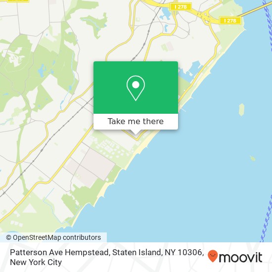 Mapa de Patterson Ave Hempstead, Staten Island, NY 10306