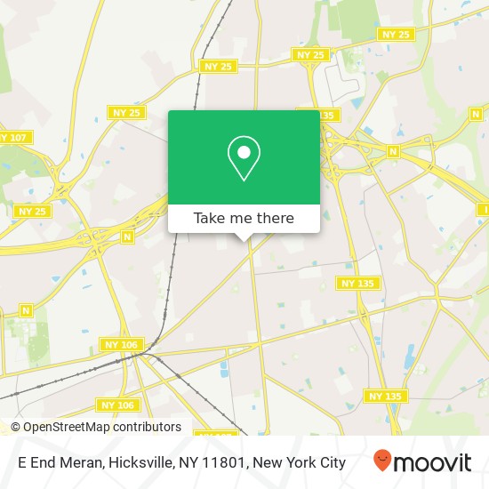 Mapa de E End Meran, Hicksville, NY 11801
