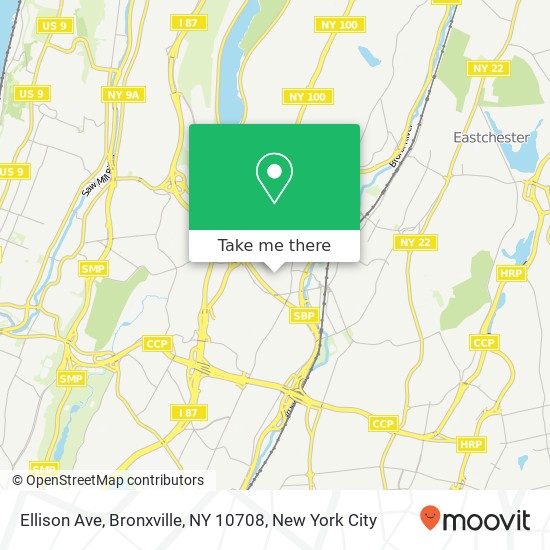 Mapa de Ellison Ave, Bronxville, NY 10708