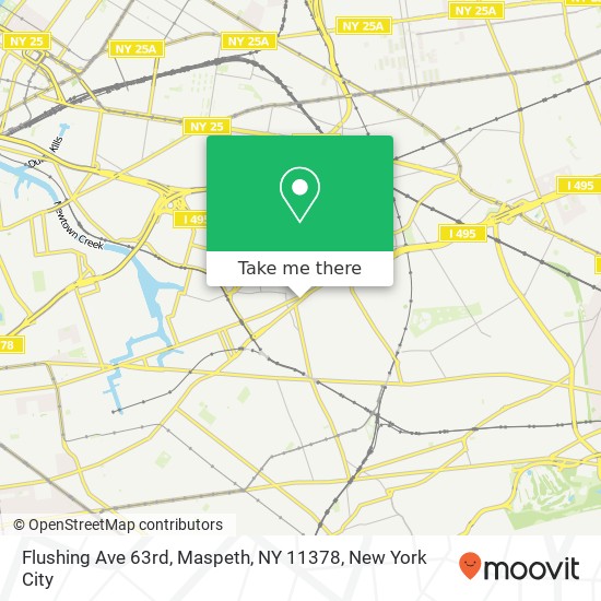 Flushing Ave 63rd, Maspeth, NY 11378 map