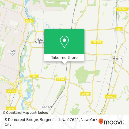 Mapa de S Demarest Bridge, Bergenfield, NJ 07621