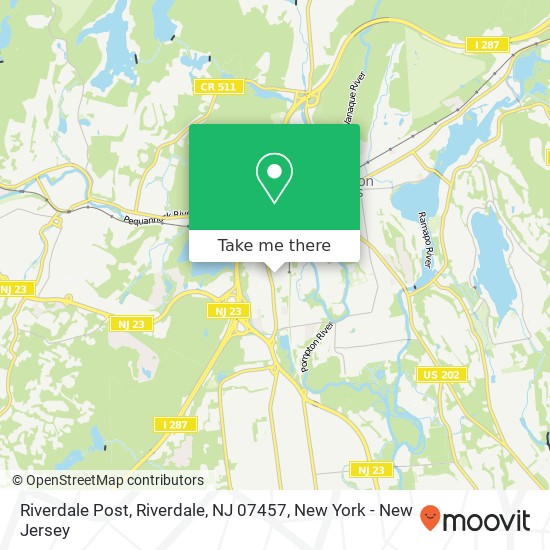 Mapa de Riverdale Post, Riverdale, NJ 07457