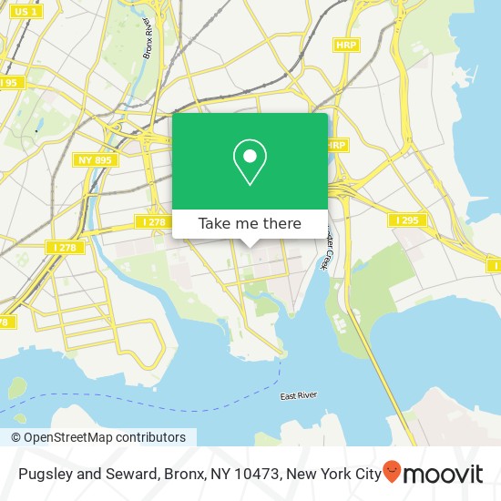 Mapa de Pugsley and Seward, Bronx, NY 10473