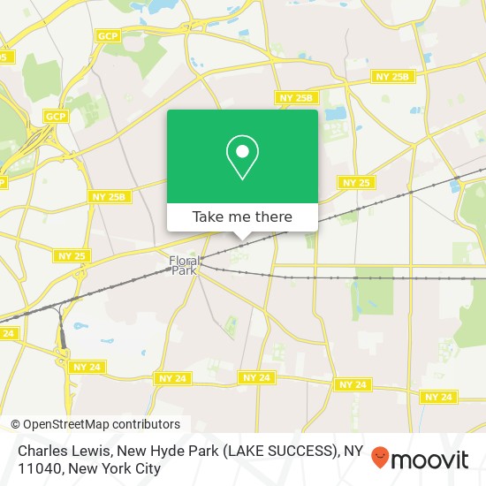 Mapa de Charles Lewis, New Hyde Park (LAKE SUCCESS), NY 11040