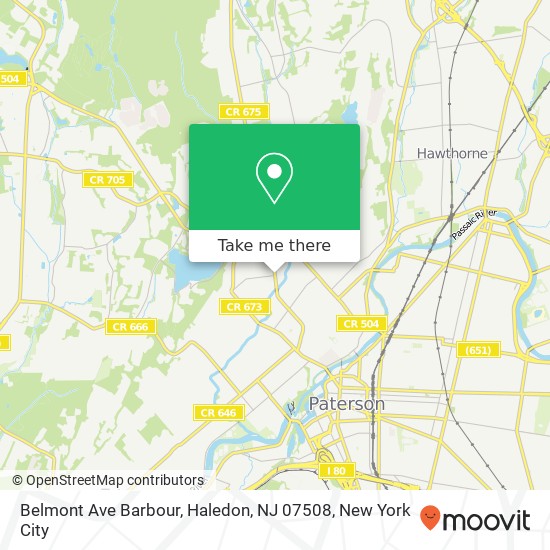 Mapa de Belmont Ave Barbour, Haledon, NJ 07508