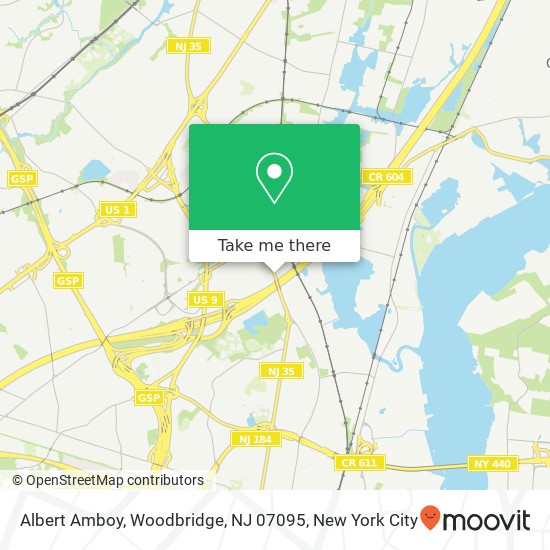 Mapa de Albert Amboy, Woodbridge, NJ 07095