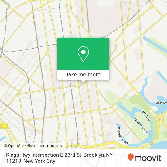 Mapa de Kings Hwy intersection E 23rd St, Brooklyn, NY 11210