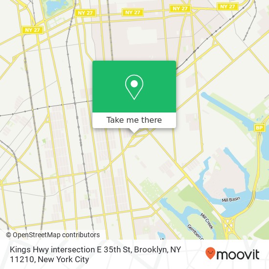 Mapa de Kings Hwy intersection E 35th St, Brooklyn, NY 11210