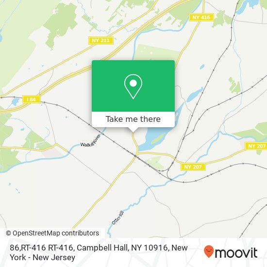 Mapa de 86,RT-416 RT-416, Campbell Hall, NY 10916