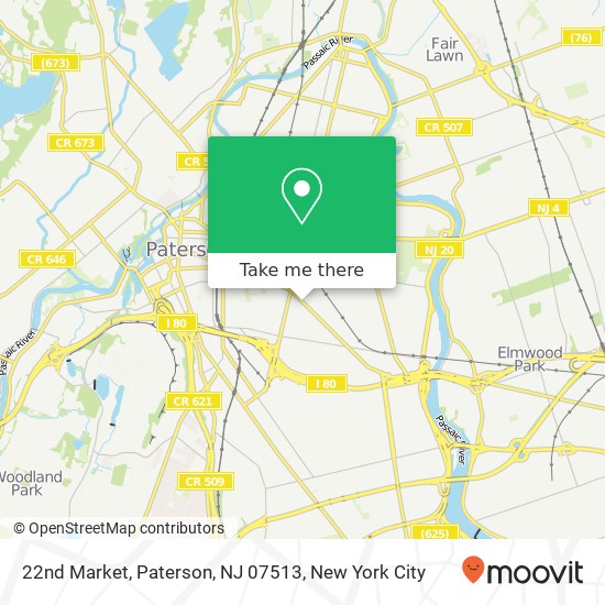 22nd Market, Paterson, NJ 07513 map