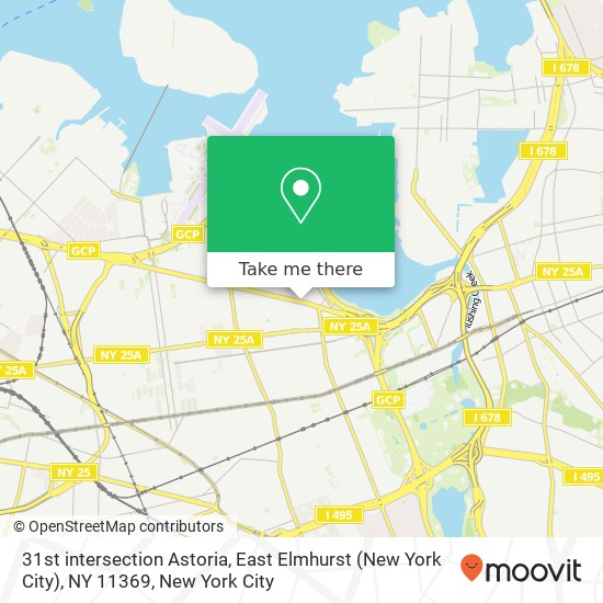 31st intersection Astoria, East Elmhurst (New York City), NY 11369 map