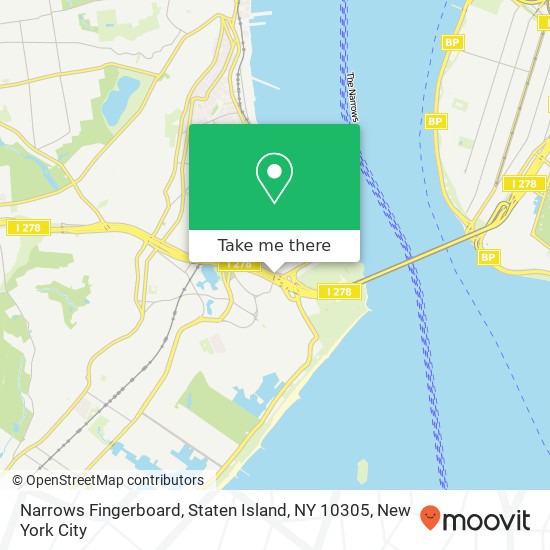 Mapa de Narrows Fingerboard, Staten Island, NY 10305